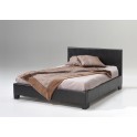 lit Roma avec sommier, PU, brun 140x200 cm