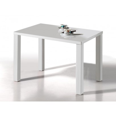 Table Elisa, MDF, Blanc laqué