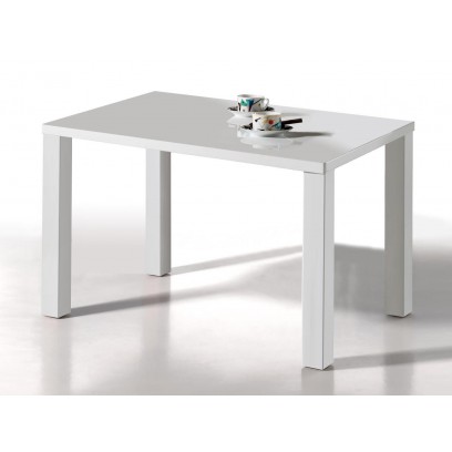 Table Elisa, MDF, Blanc laqué