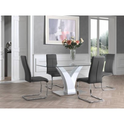 Table 'Ela' 160x80 Blanc laqué